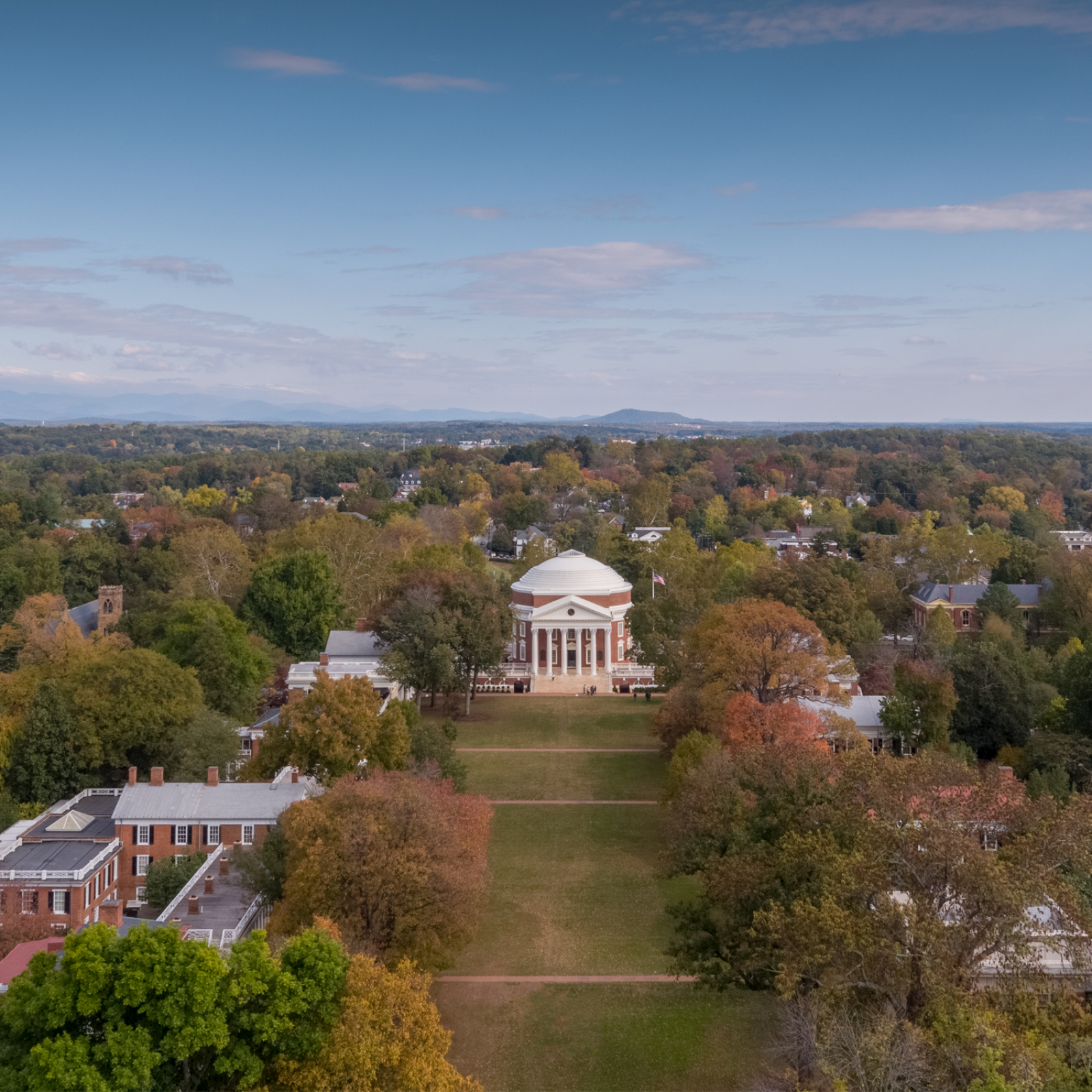 Aerial View of Rotunda and Lawn