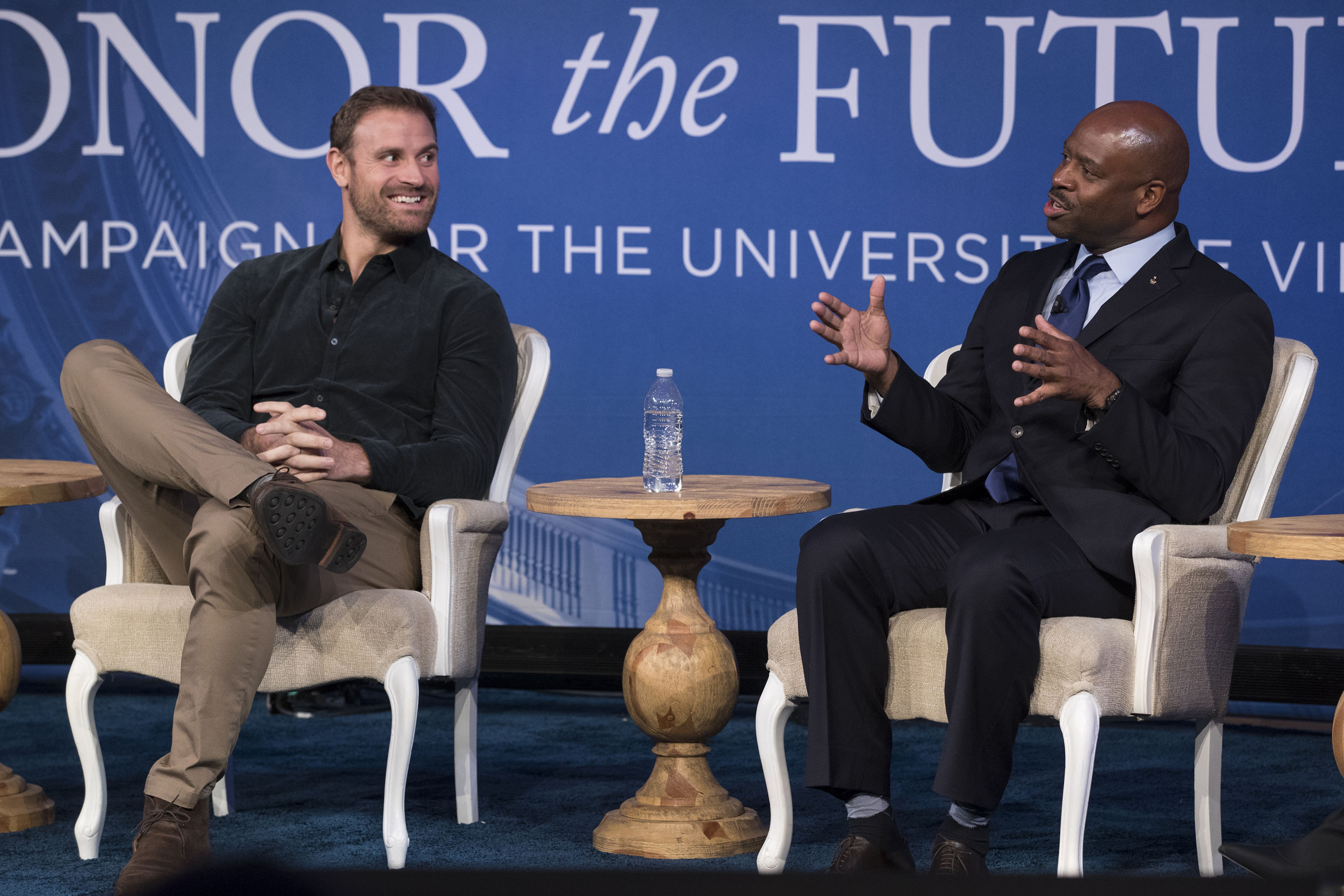 Chris Long and Leland Melvin