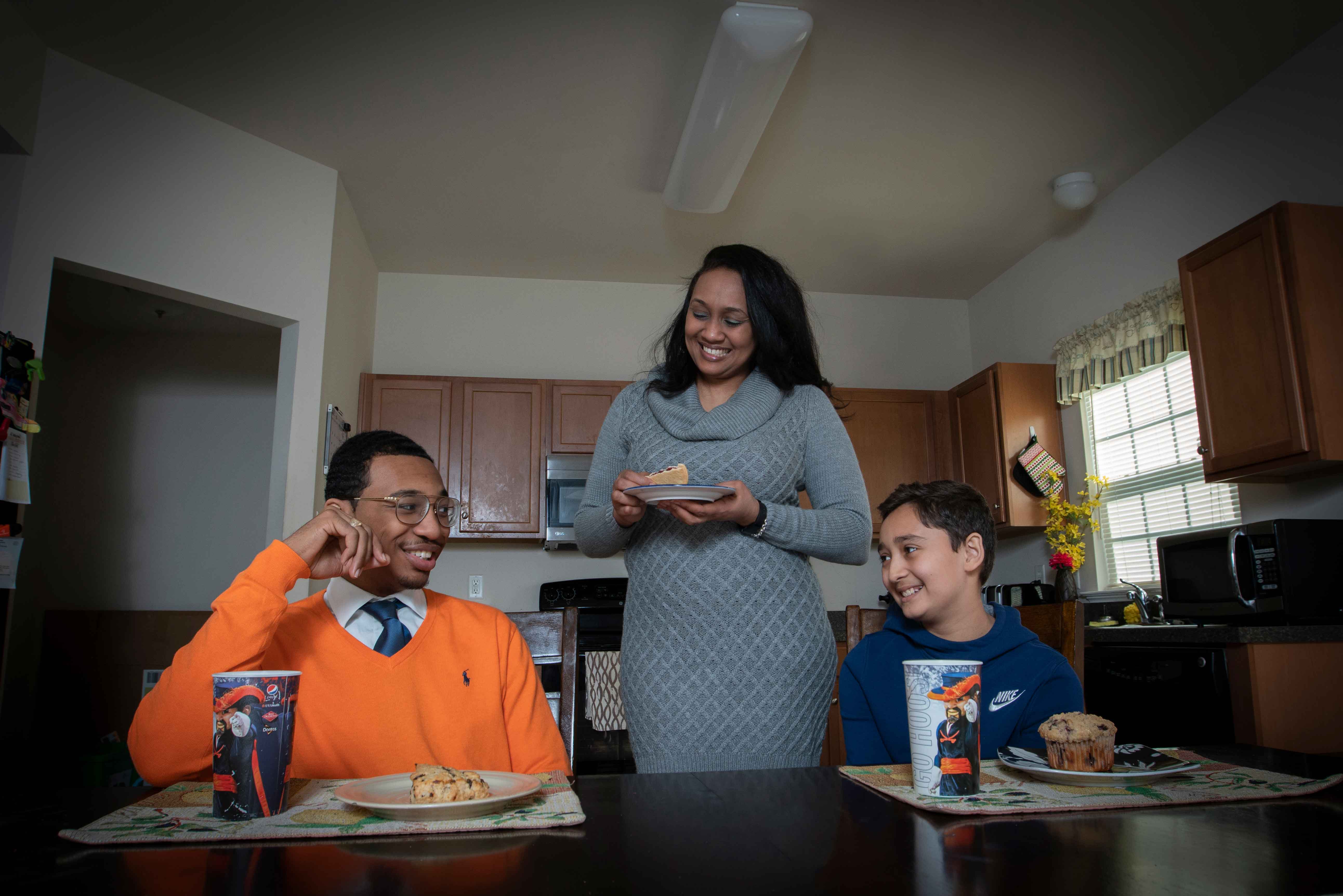 UVA student Khalif Audain and family