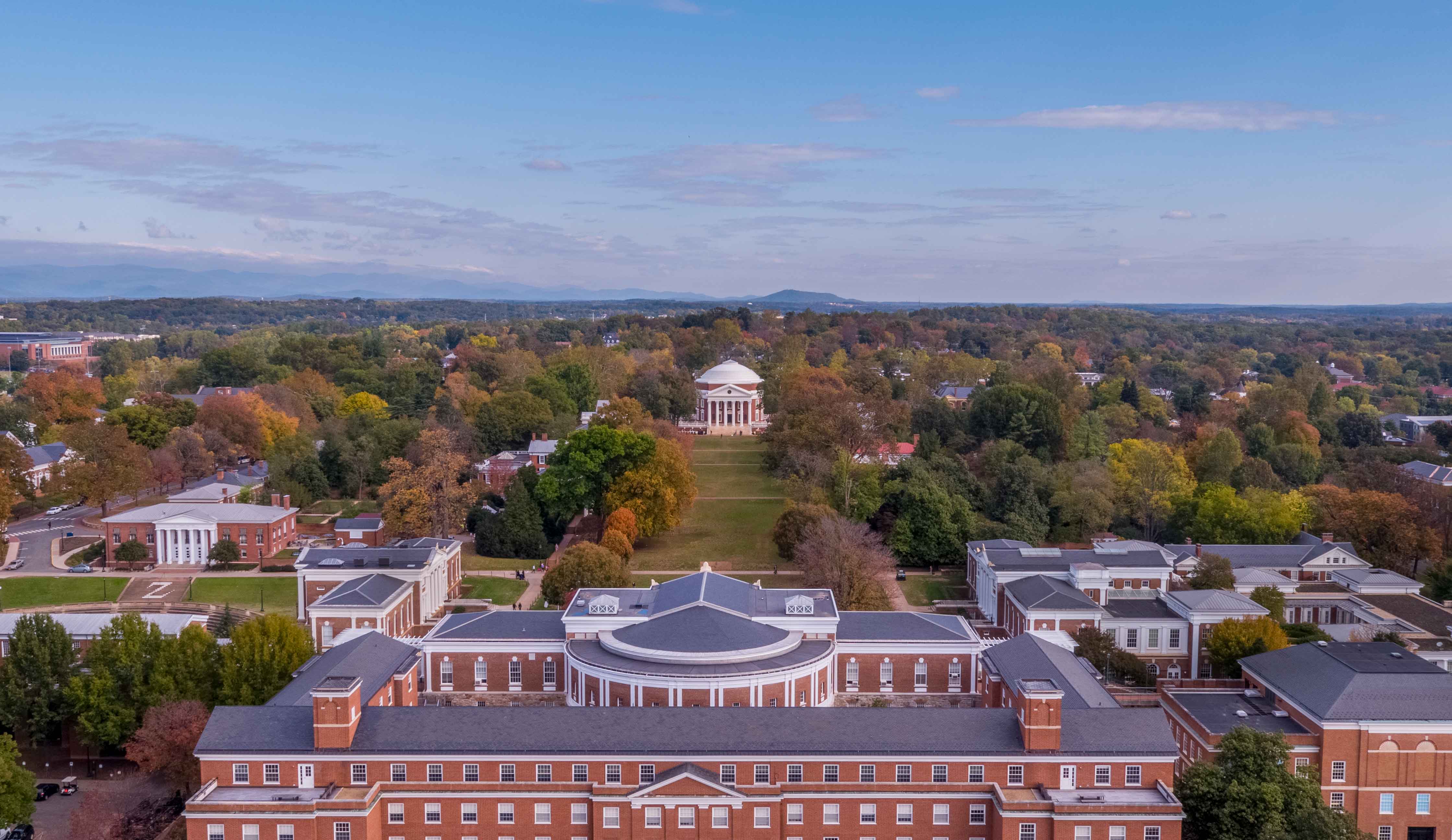 View over Cabell and the Lawn
