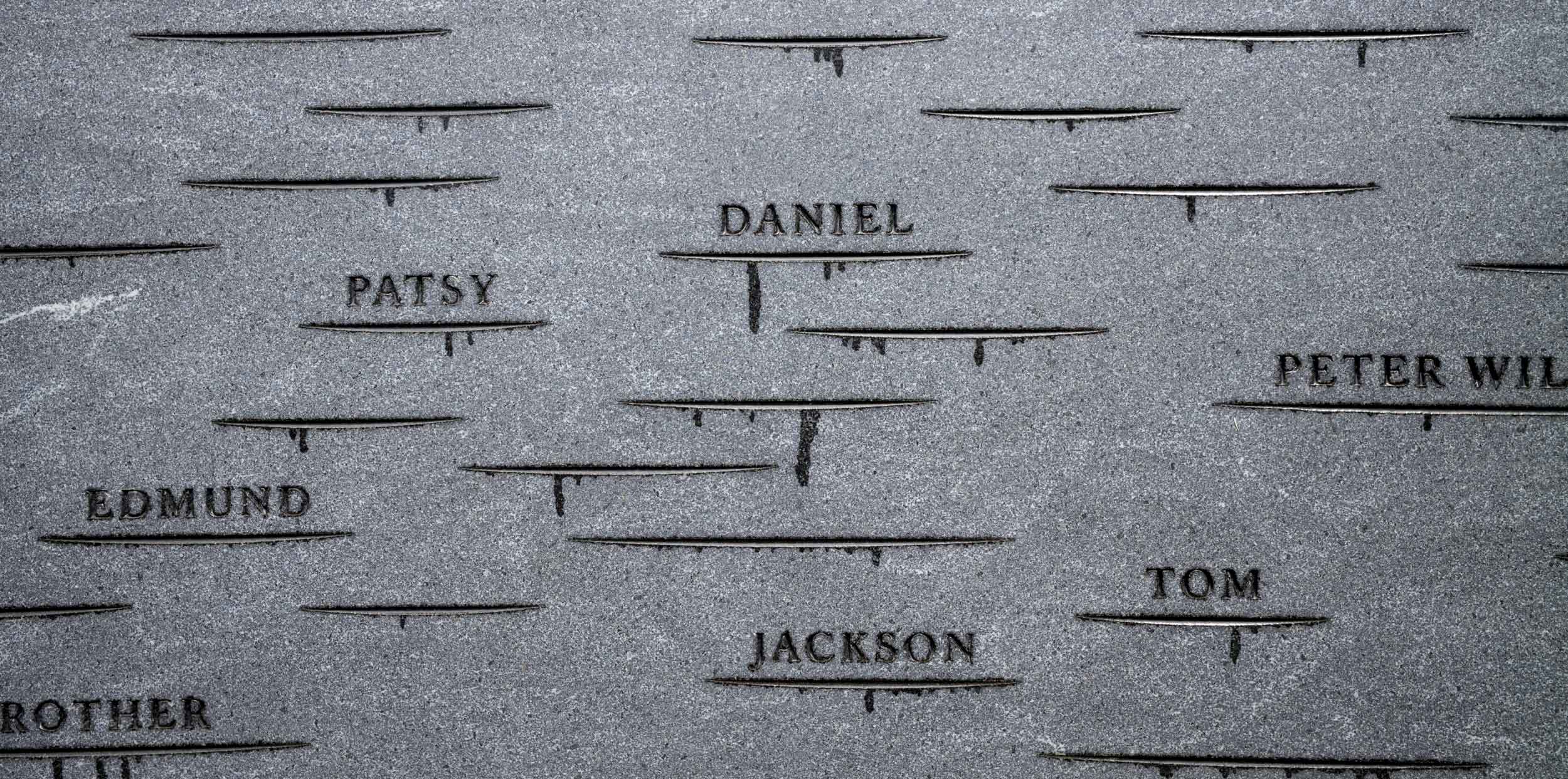 Memorial to Enslaved Laborers Names