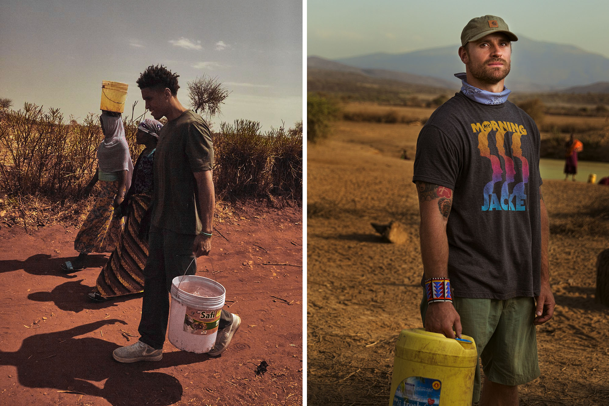 Well Building in Tanzania and former UVA football player Chris Long