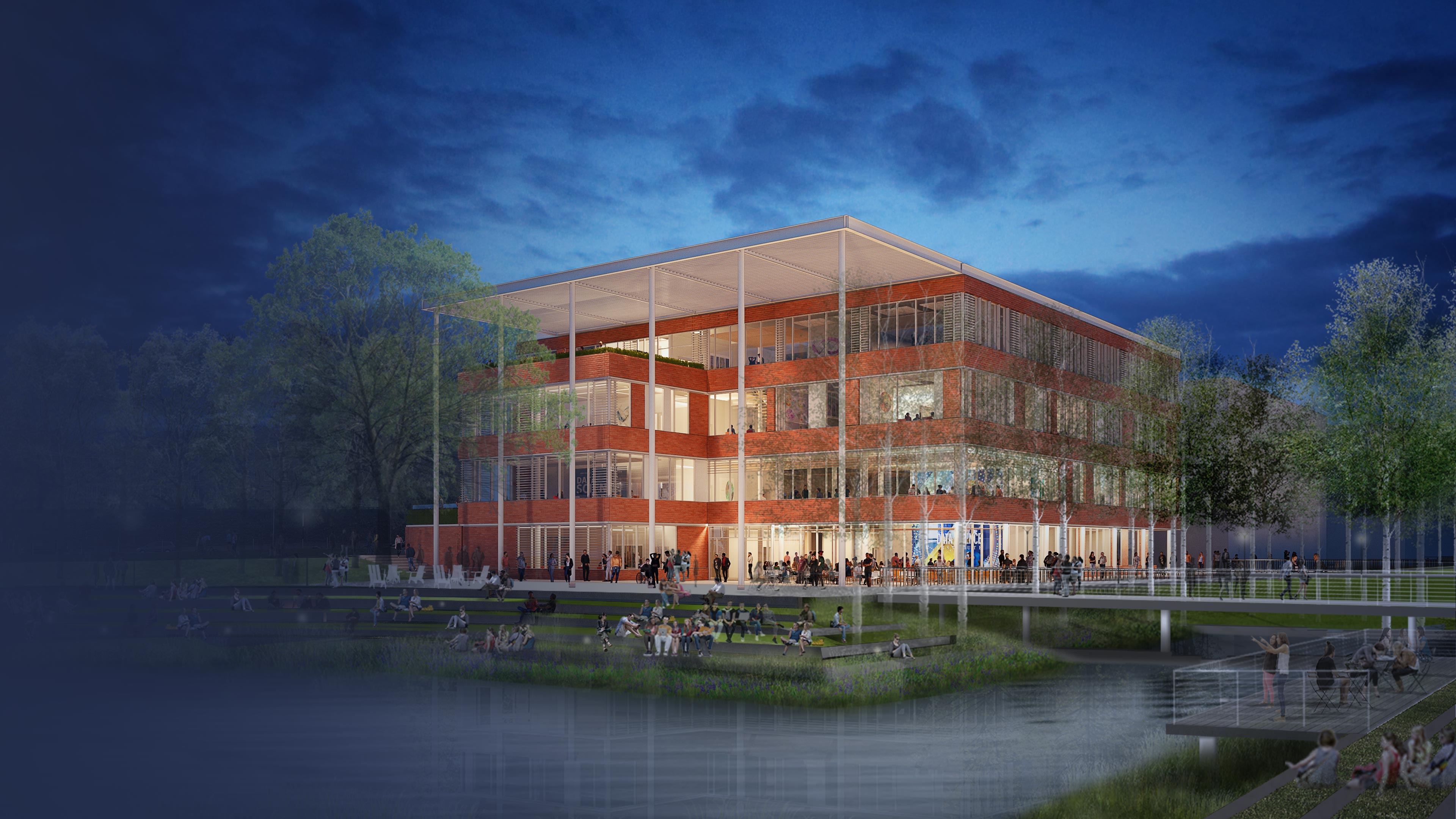 Proposed Data Science Building at Night