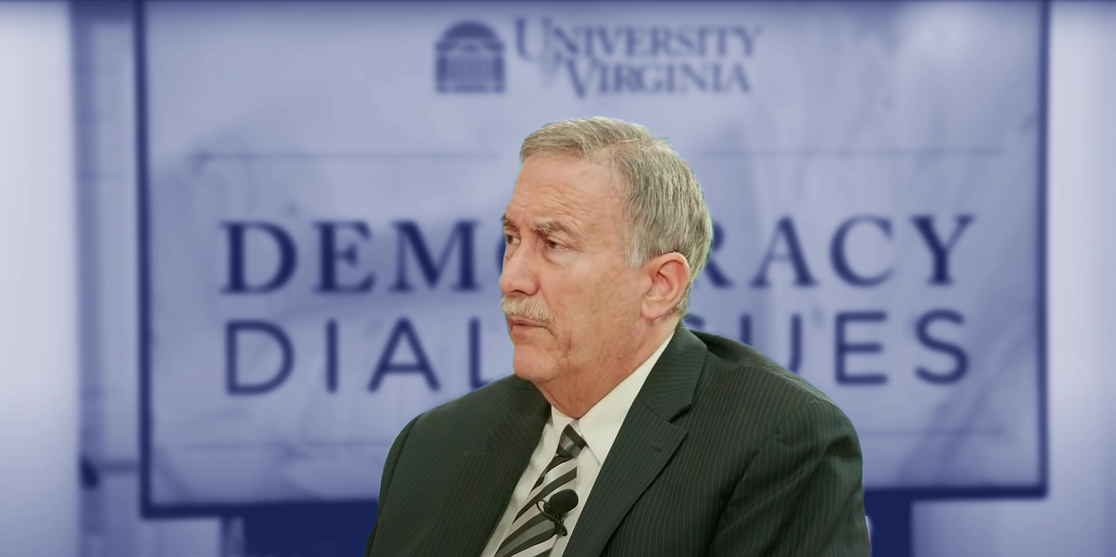 Larry Sabato hosting the first Democracy Dialogues