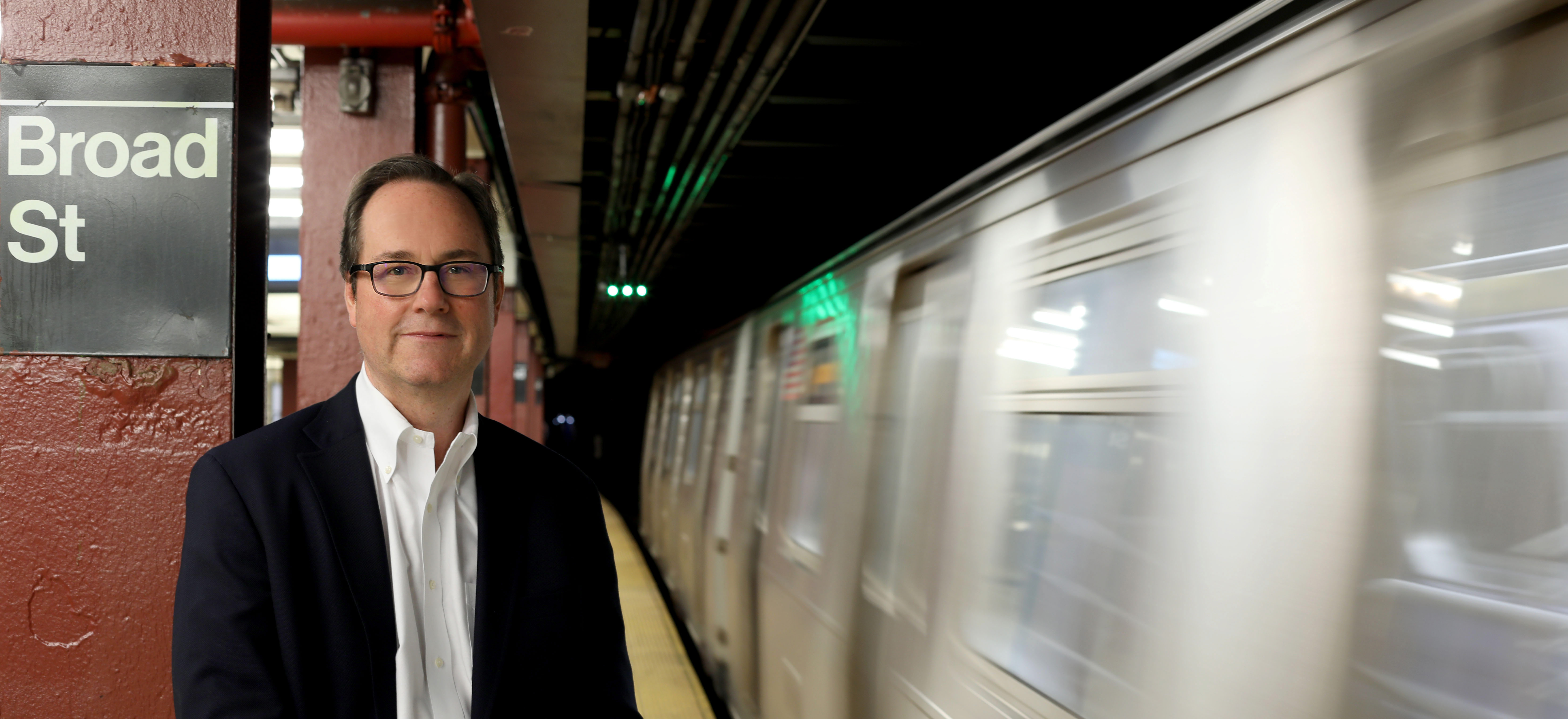 Lex Baugh in subway station