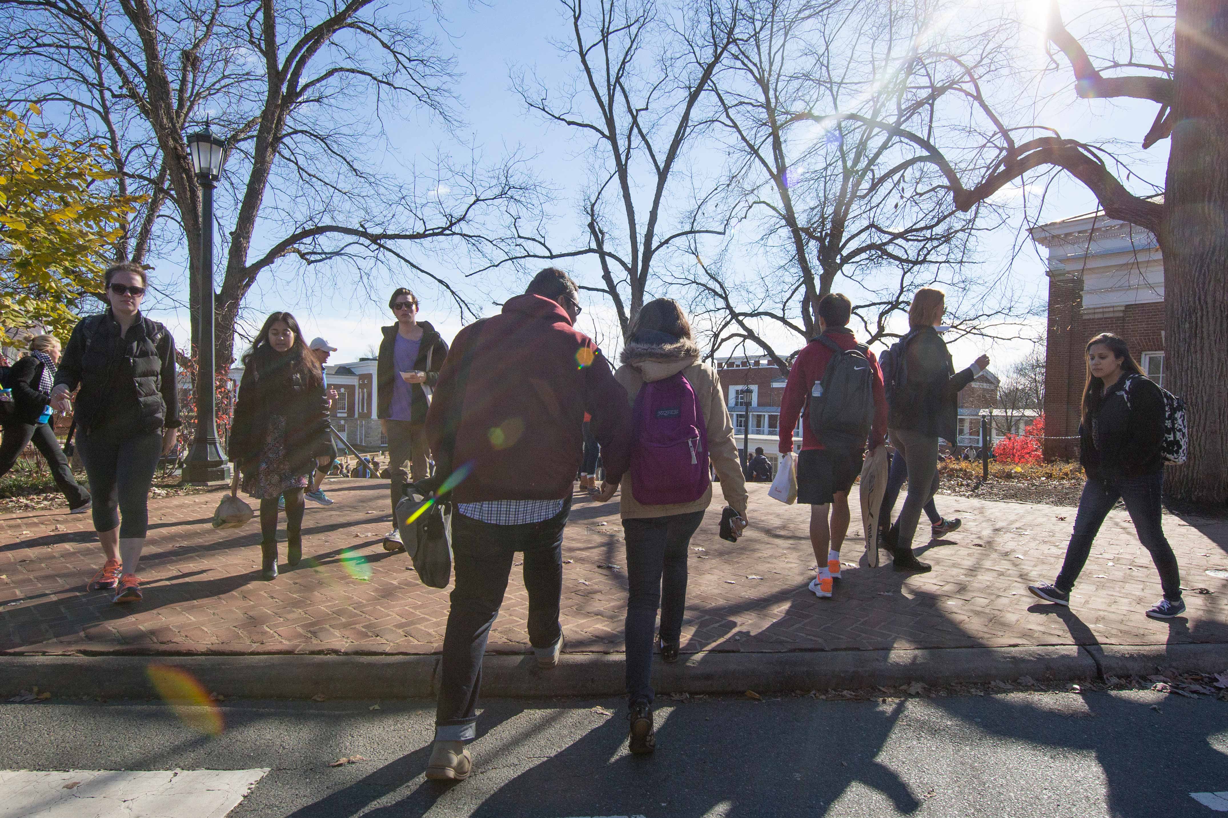 Students walking on grounds