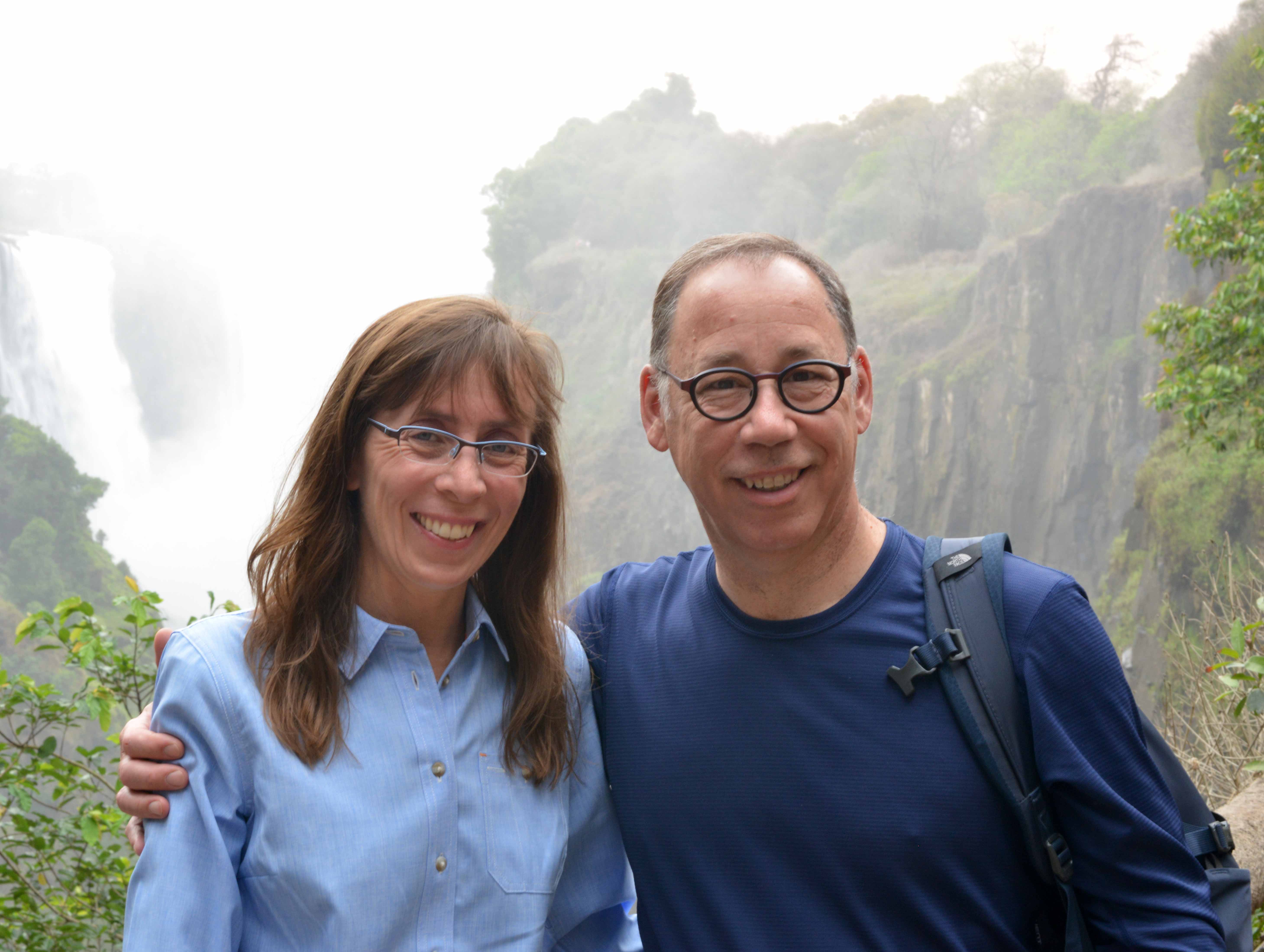 Christine Moore and her husband with Cavalier Travels