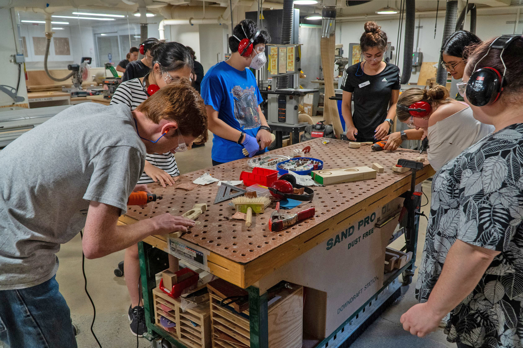 Design Discovery students creating spoons