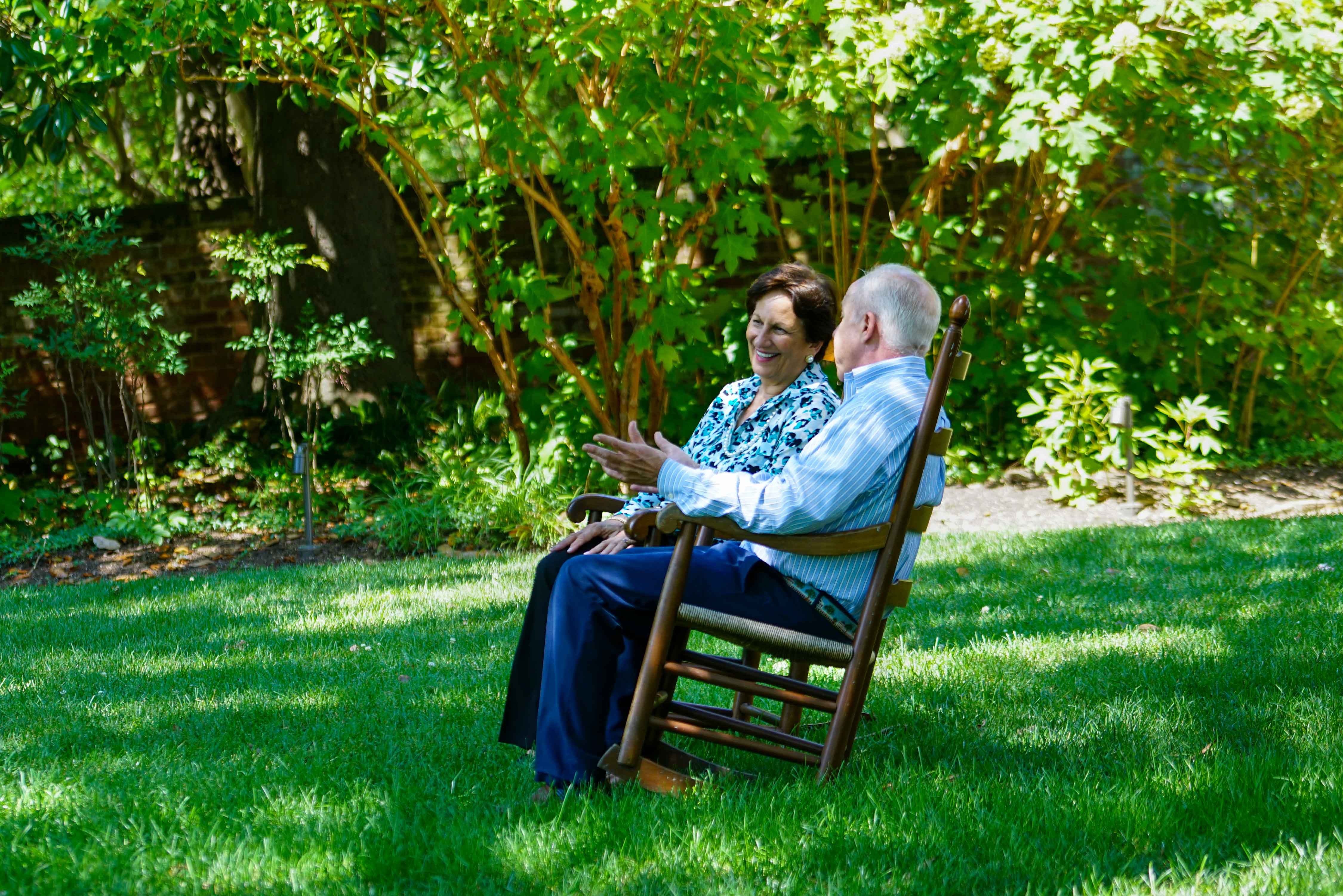 Jim and Donna in rocking chairs