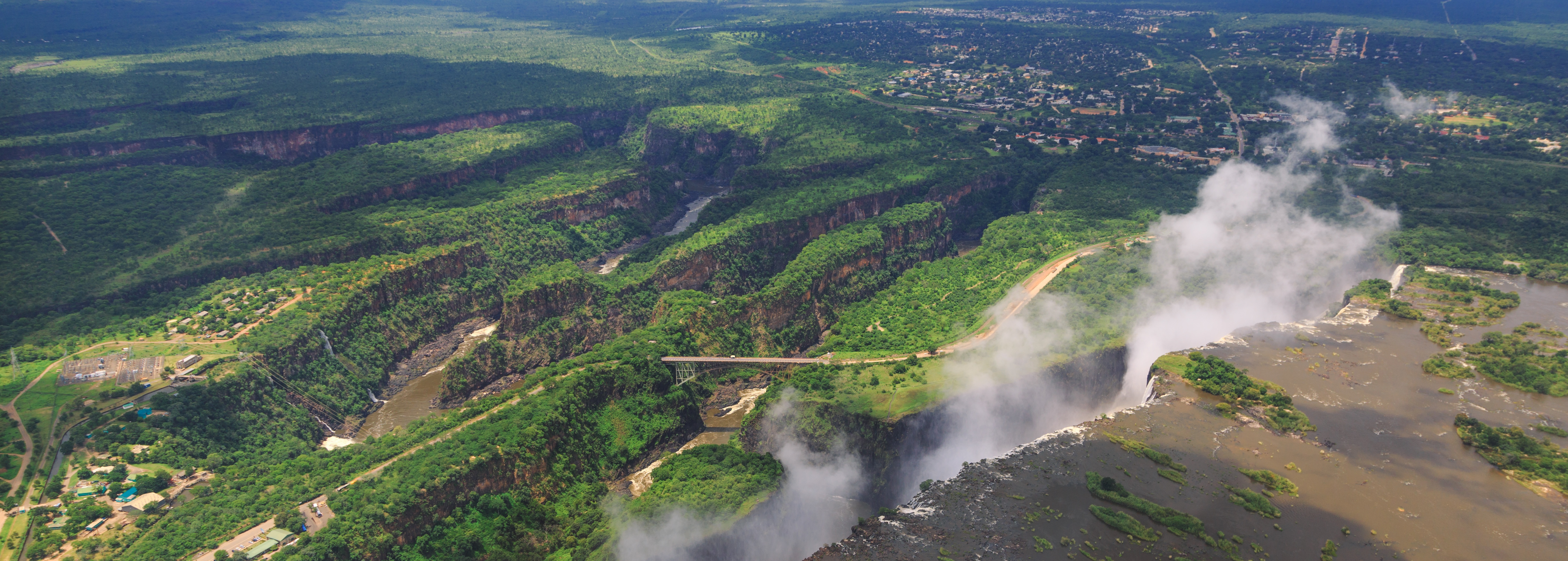 Aerial shot of Zambia