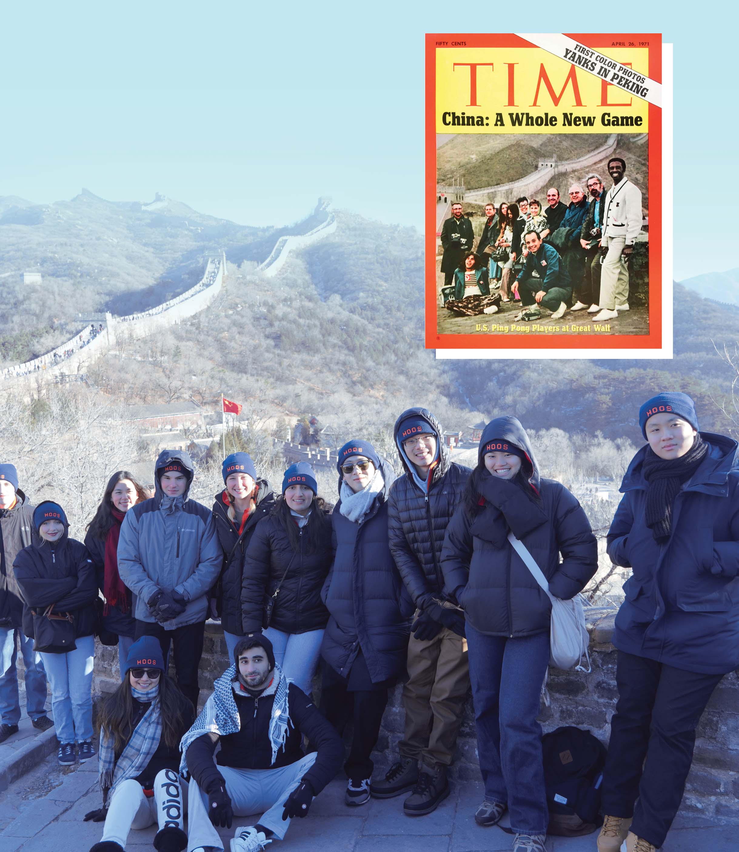 students recreate the cover of Time magazine 1971