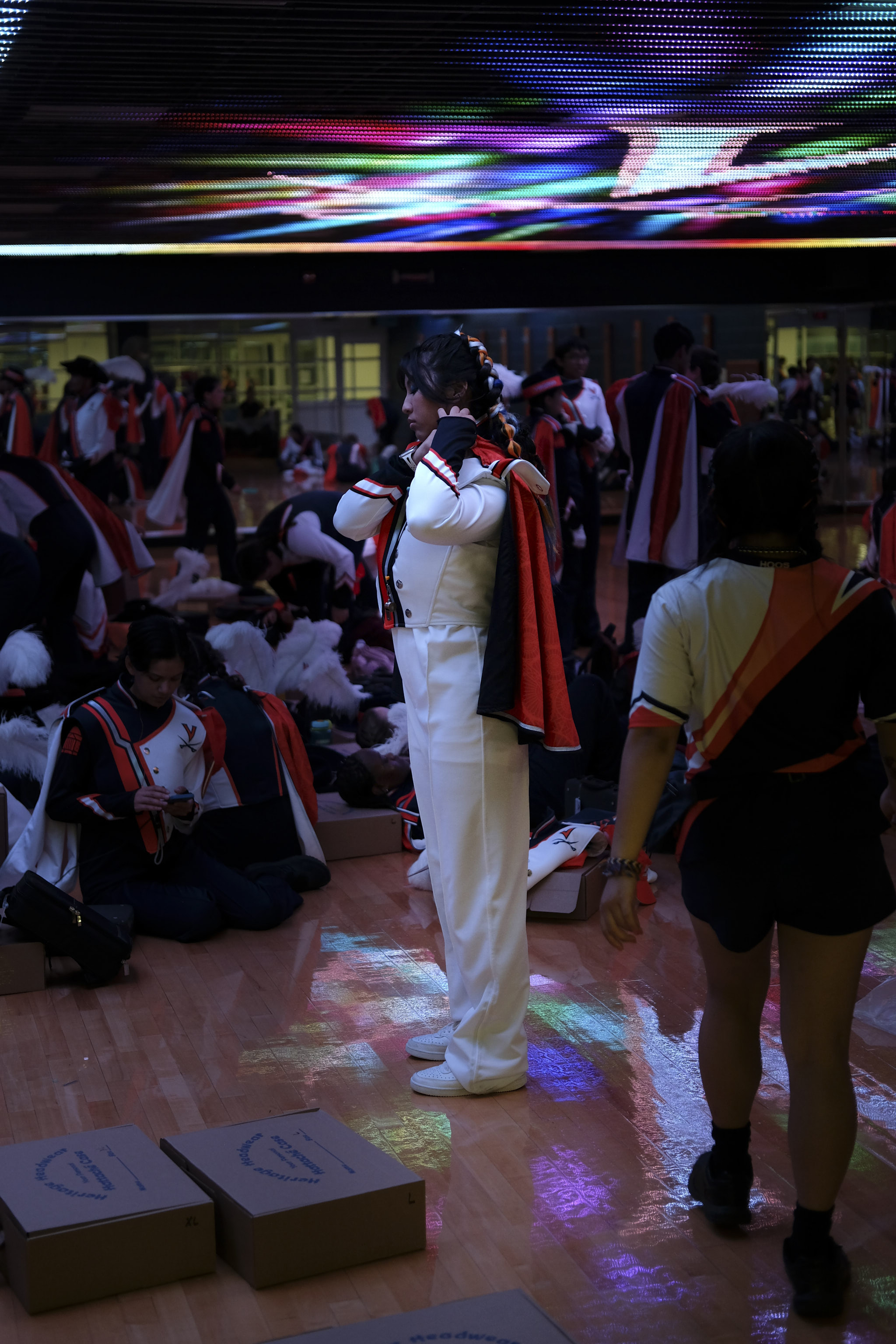 CMB Drum Major Prepares for Game