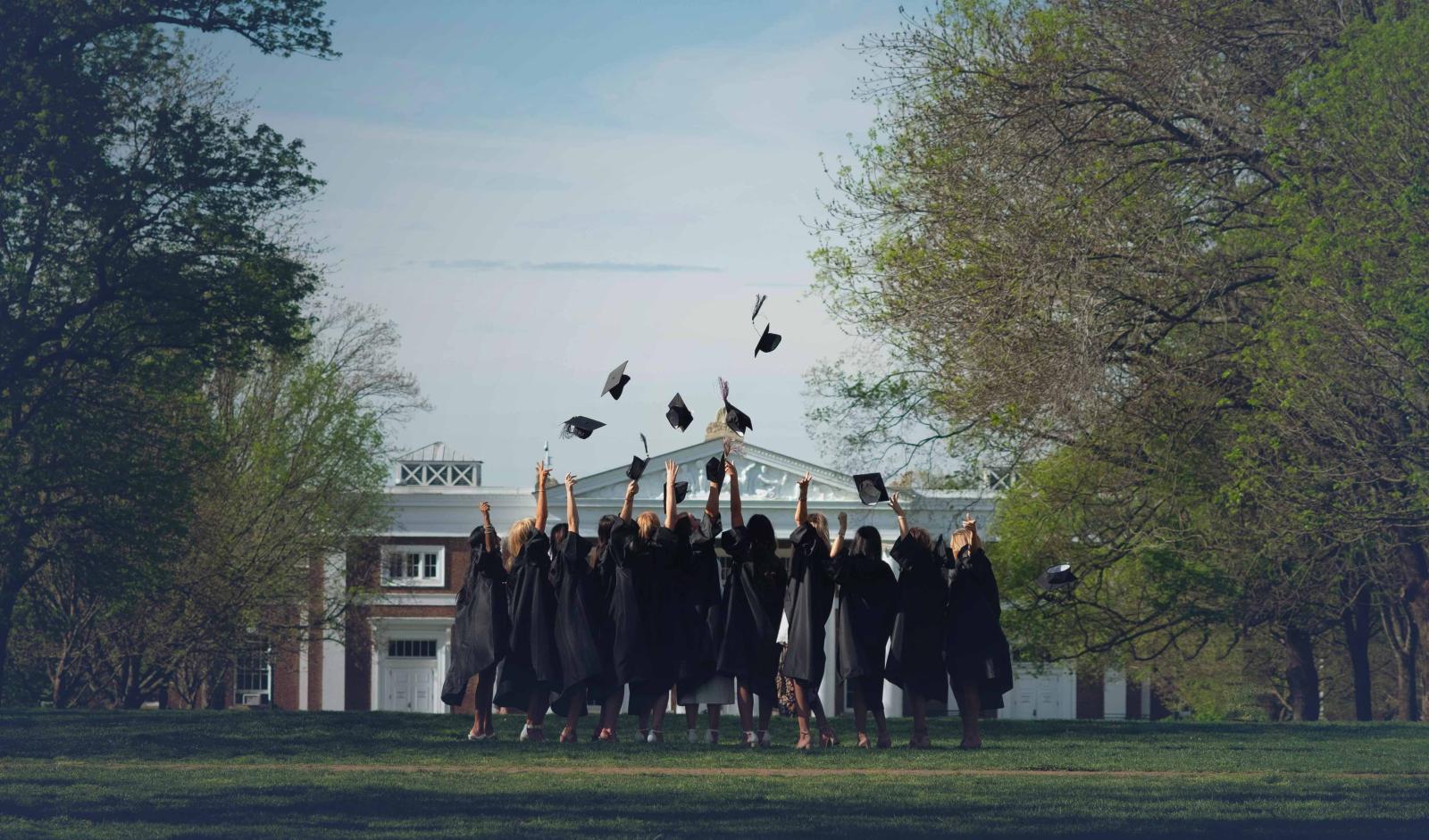 UVA Lawn Graduation Cap Throw