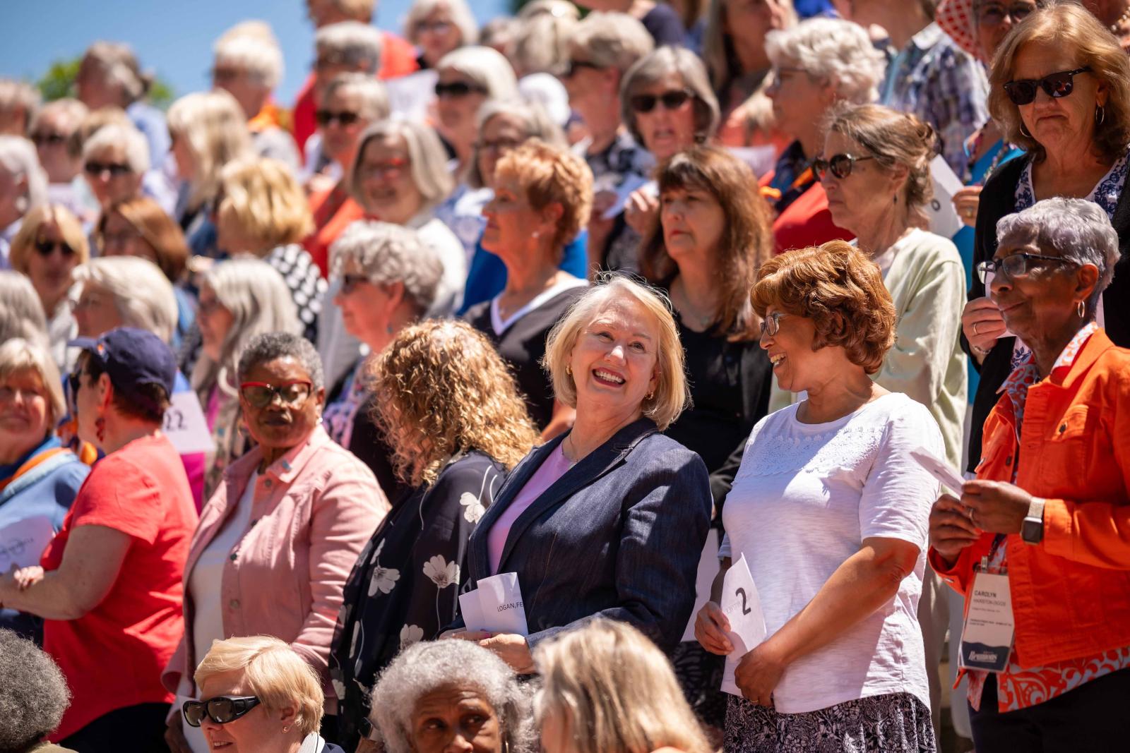 Group photo of women of the 1974 graduating class