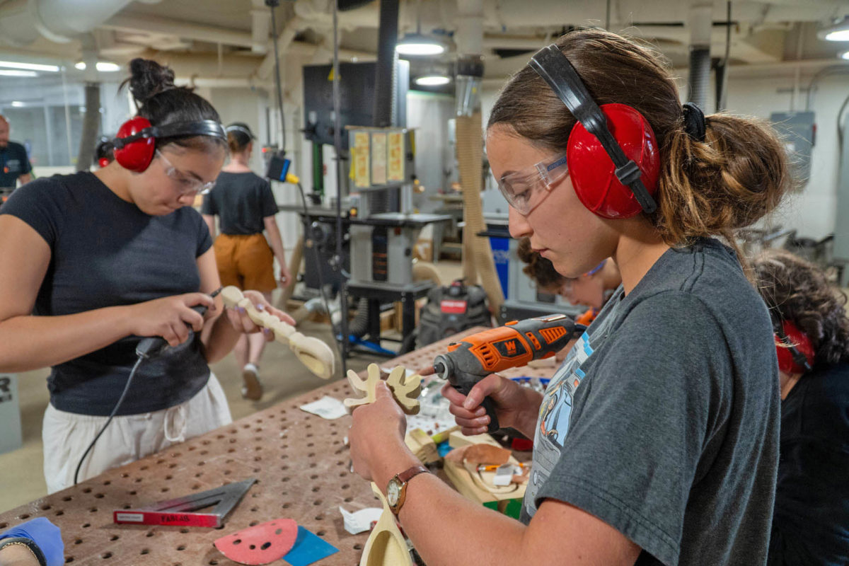 Design Discovery students ceate wooden Spoons in UVA Fab lab