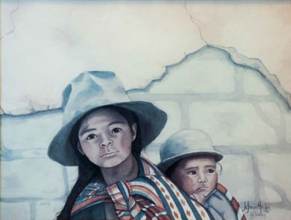 Frances Painting of girl with baby